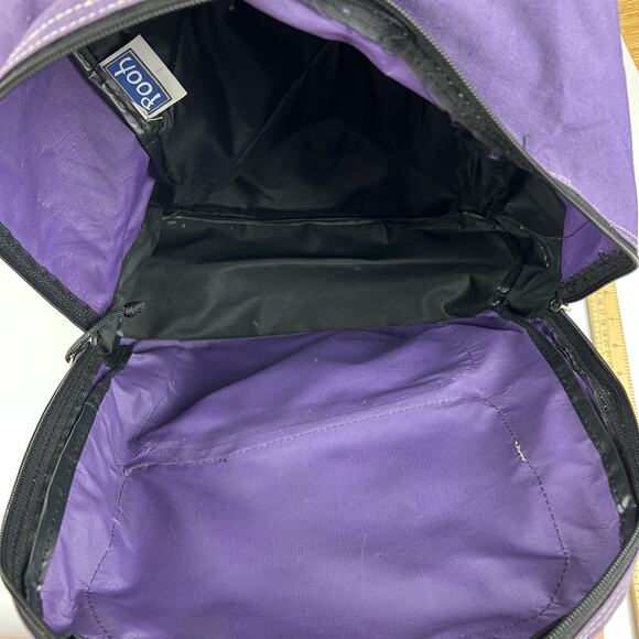 Vintage 90s Disney Pooh Backpack Purple Star Print Retro Y2K School Bag - Picture 9 of 10